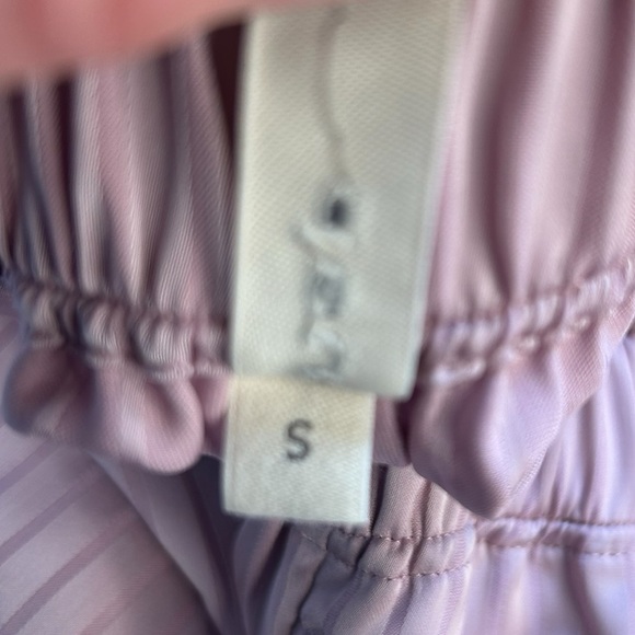 NAP The Lazy Cat Pajama Set Loungewear Vivid Pink SZ S Crop Top Wide Leg Silky - Picture 8 of 16